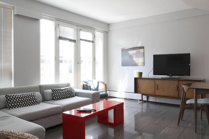 Funky Downtown condo with a view.