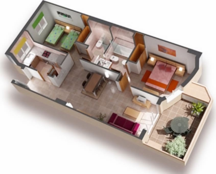 Apartamento en 3D
