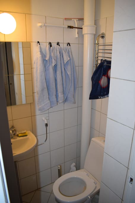 My bathroom with 4 sets of luxurious egyptian cotton towels