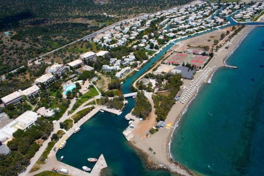 Aerial View of Porto Hydra Village