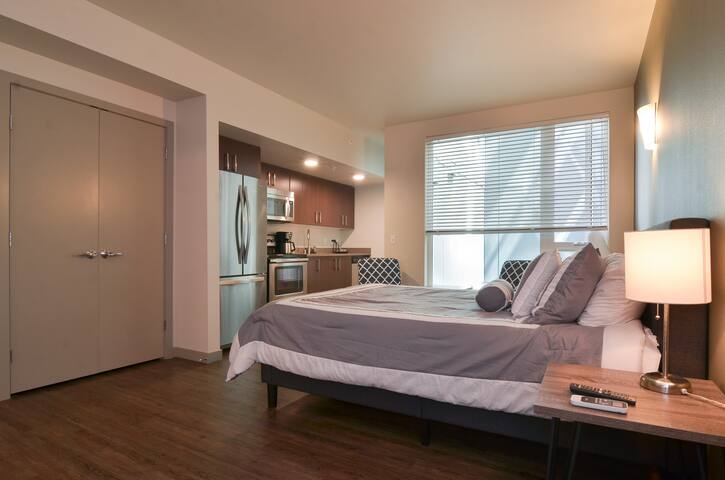 New Capitol Hill Studio w/ free parking & AC