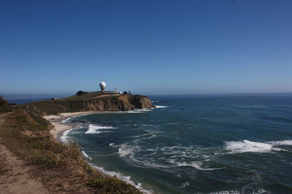 Mavericks big wave surfing happens off the end of Pillar Point, but only at certain times.
