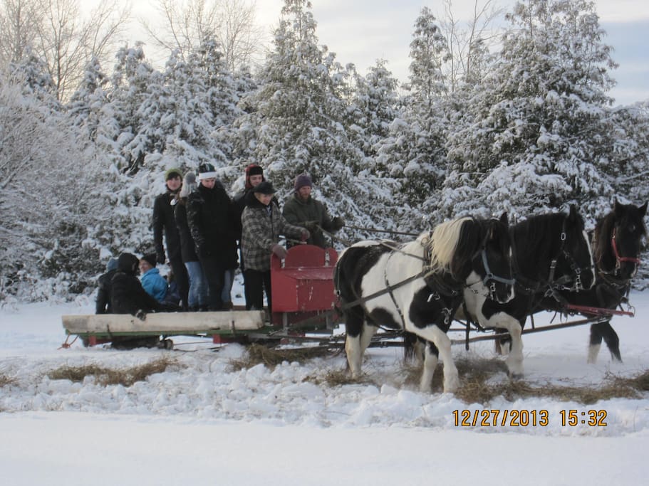 Alternative transportation to the cabin in the winter