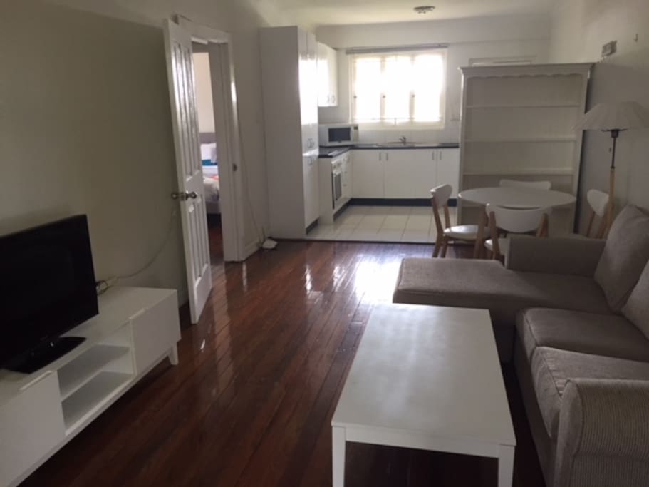 Polished floors throughout