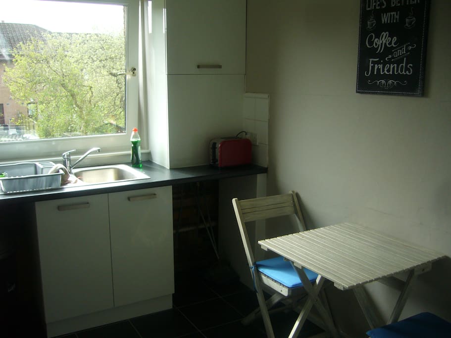 Kitchen with small table