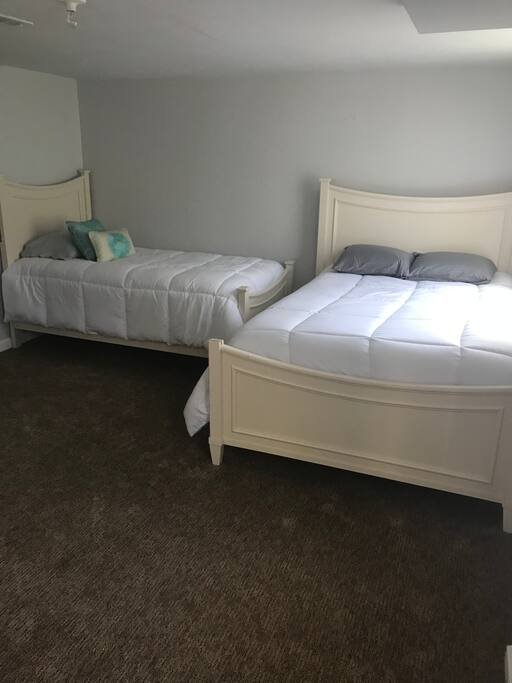 Twin and full bed.