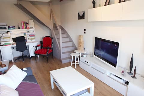 Successful Airbnb property: Duplex on the banks of the Erdre, Private parking in Malakoff Saint Donatien