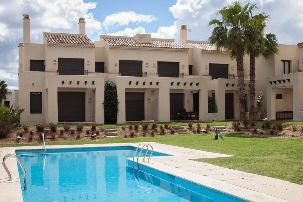 Shared pool, the 1st house on the left is our house