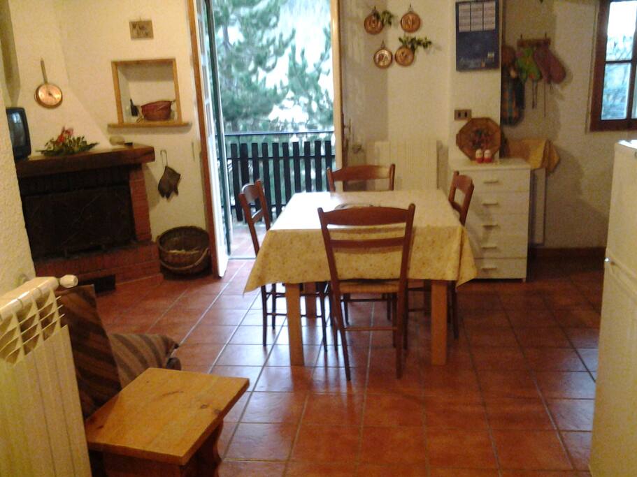 Soggiorno con divano letto