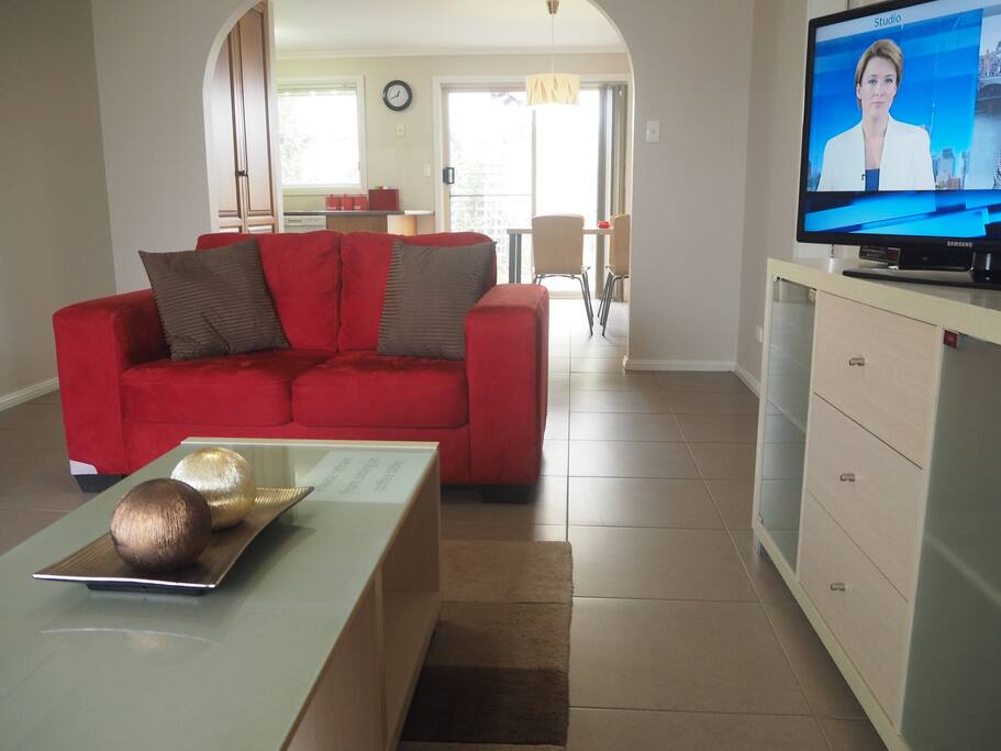 Open plan living area.