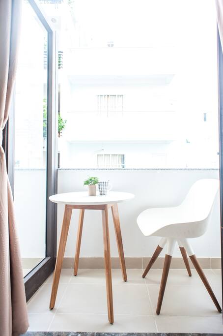 New Studio #206, Kitchen + Balcony, center of D10