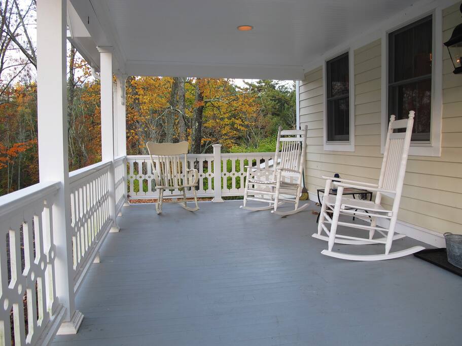 The Eck Suite side porch, a great place to relax.