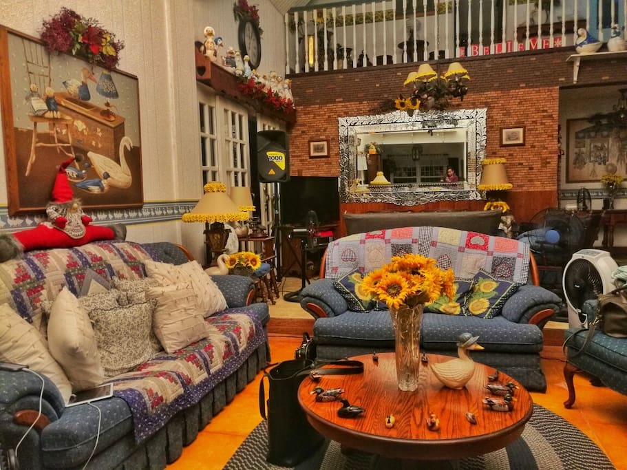 Sunflowery living room.
