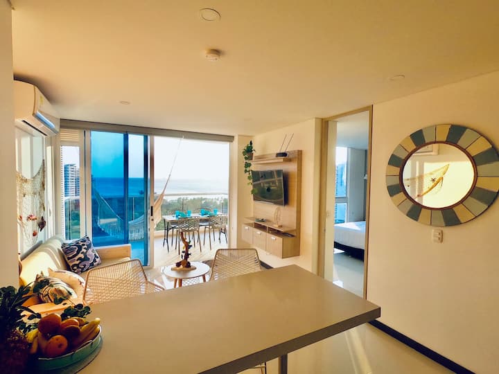 Beautiful Apartment/Ocean View, Sta Marta, Pozos Apartments for Rent