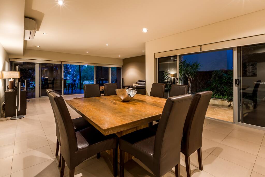 Dining area opens on to BBQ area