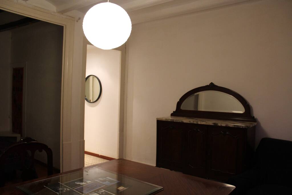 With closet.