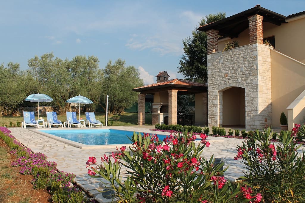 The house and swimming pool