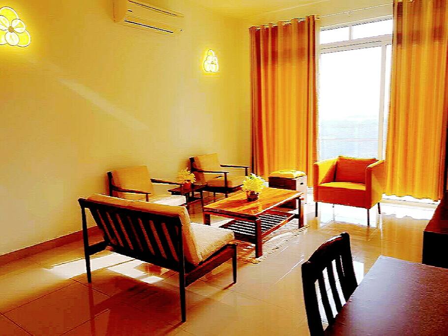 Sitting Room with sitting room set and work desk