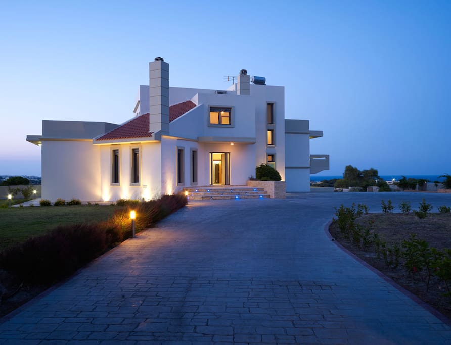 Front view of the villa