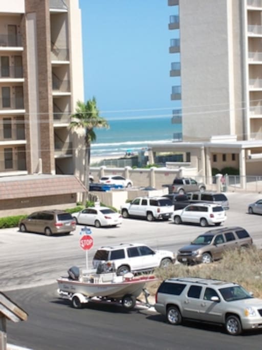 Across the street from the beach.