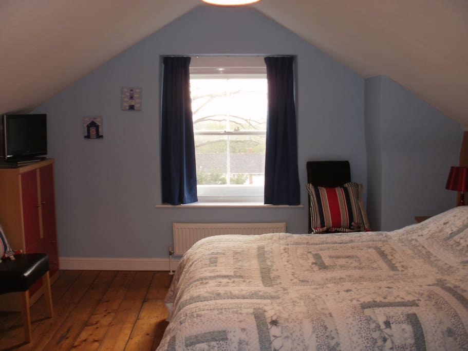 Spacious attic bedroom.