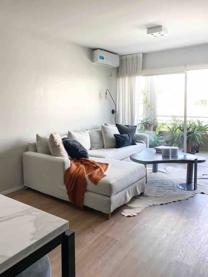 Furnished two-room apartment with terrace and grill in Beccar