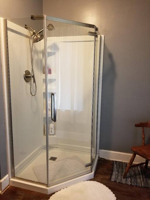 New shower - located in sleeping room.