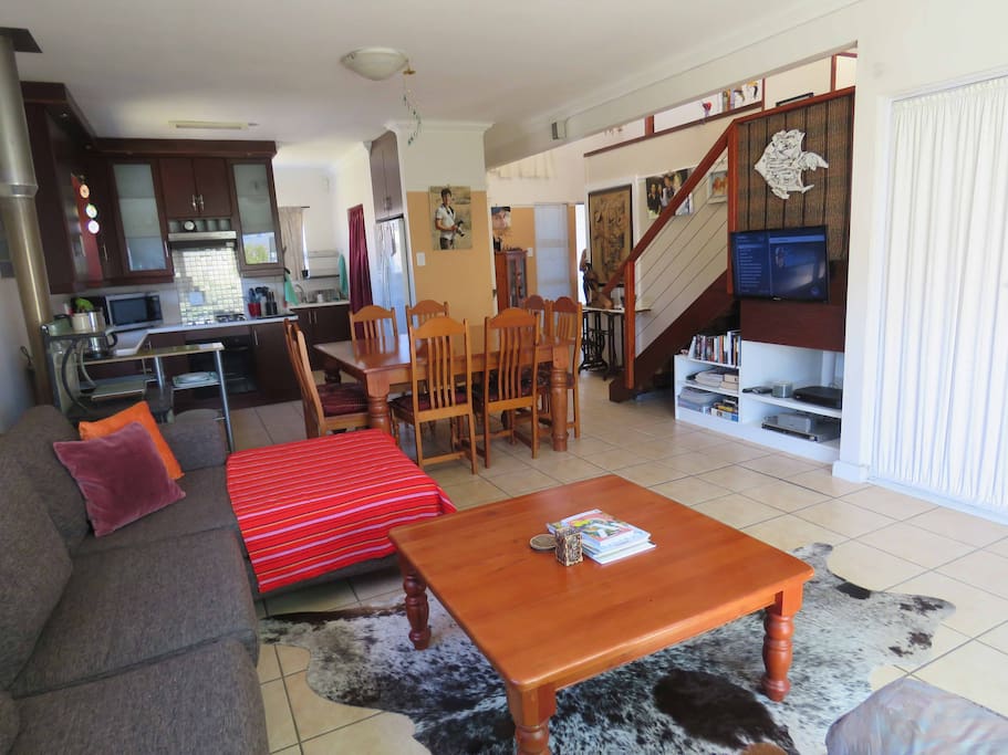Downstairs entertainment area