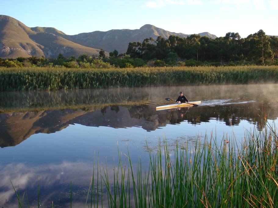 Paddling on the river