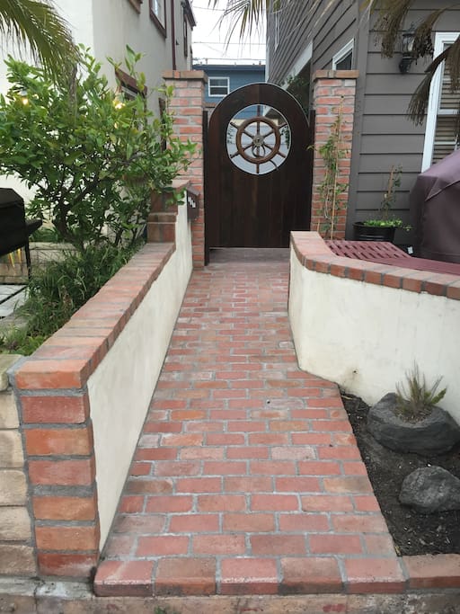 Gated side yard secured entry - to the keyless entry