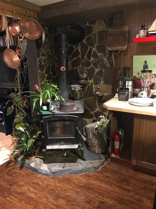 Cozy home with wood stove
