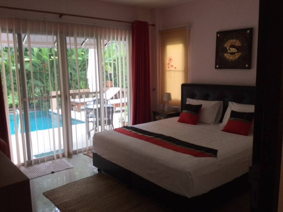 Bedroom 2 with pool view