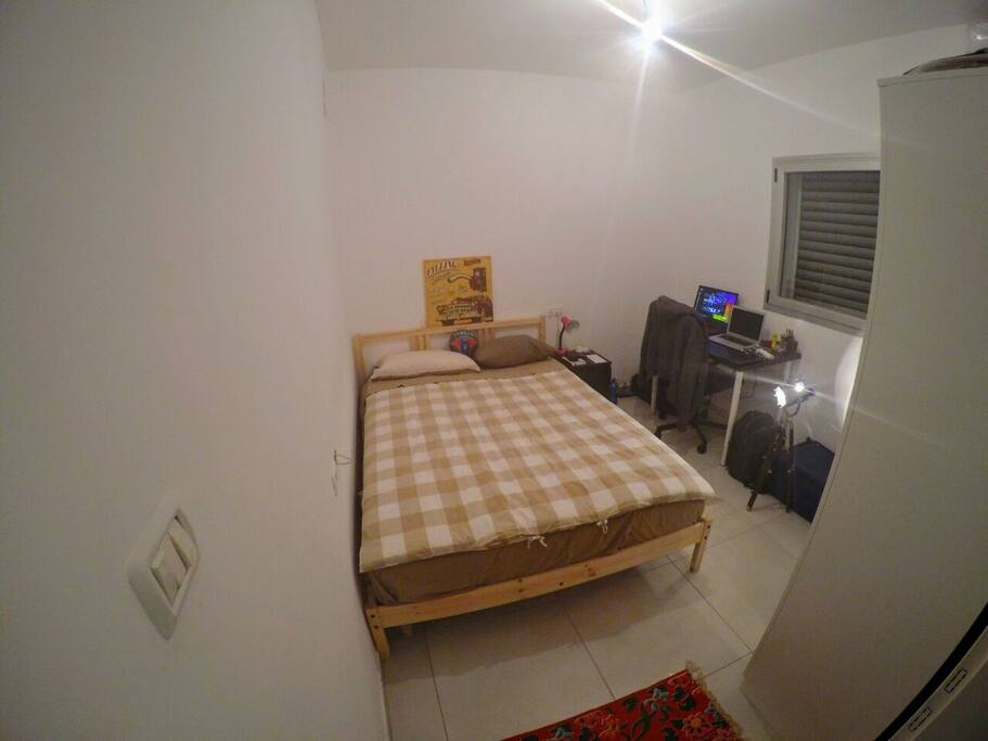 Private room, Queen sized bed and work desk