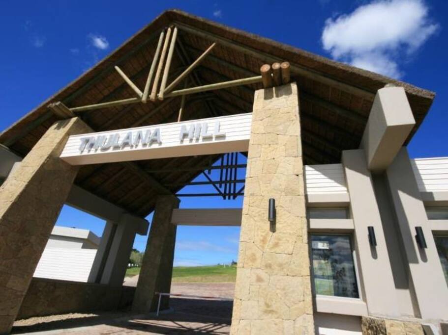 Main entrance to complex.