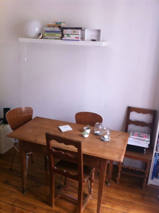 Table and books