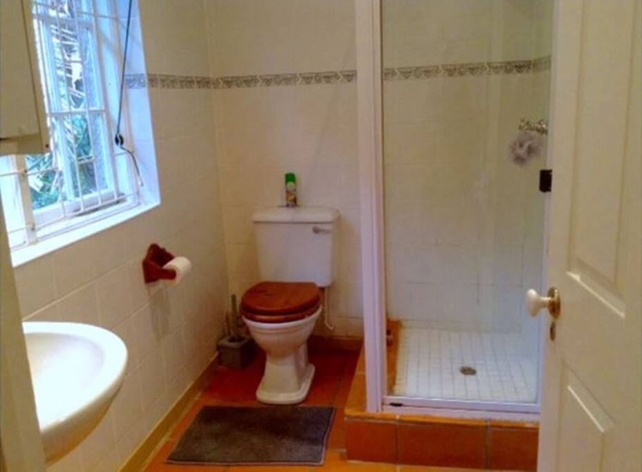 Bathroom en suite with shower