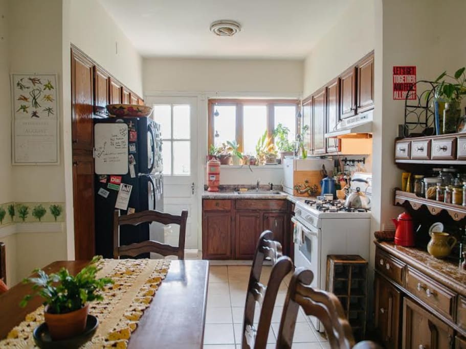 Kitchen with balcony