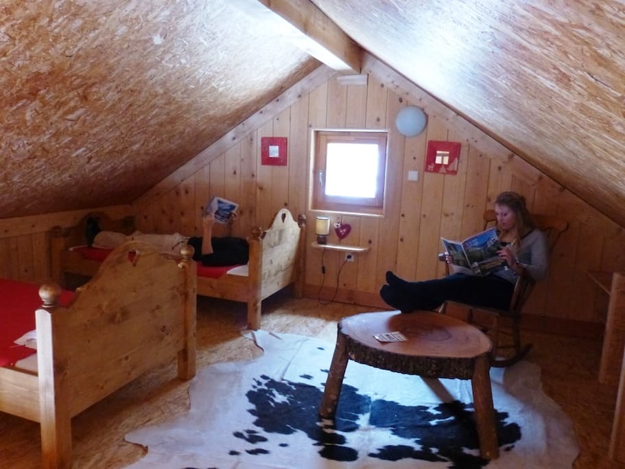 La chambre en mezzanine