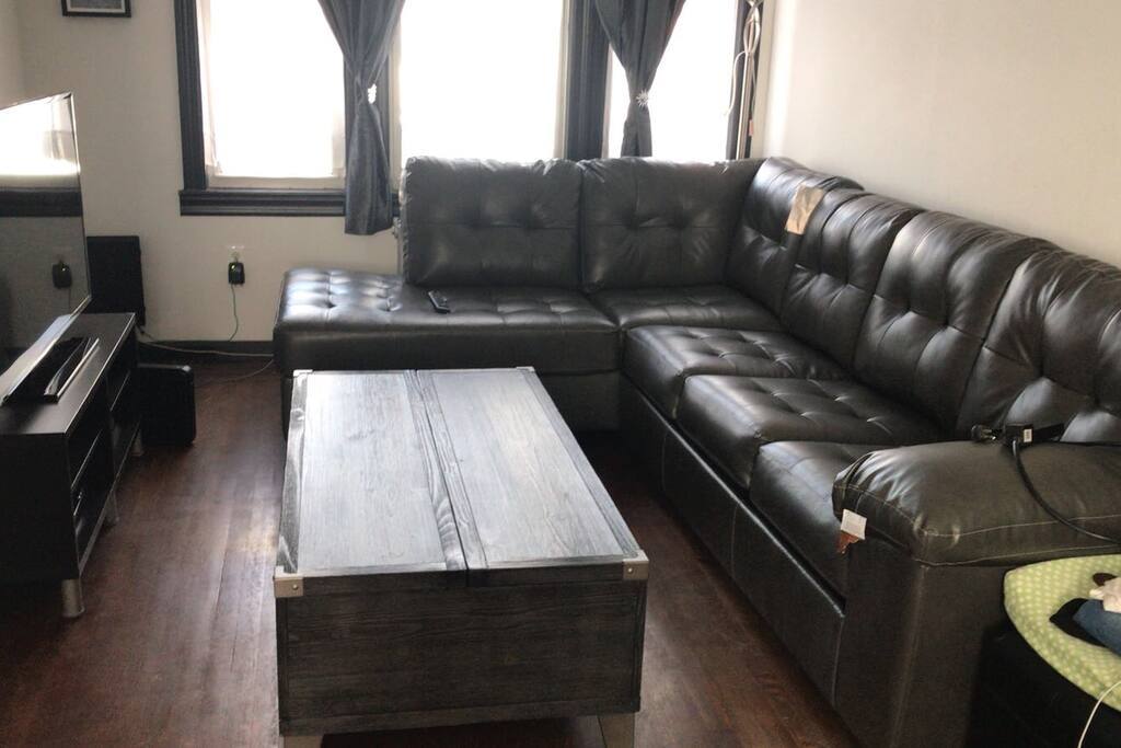Living room with sofa bed- full size bed