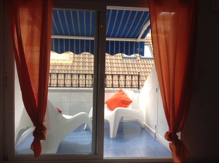 If it gets too hot, pull down the awning.