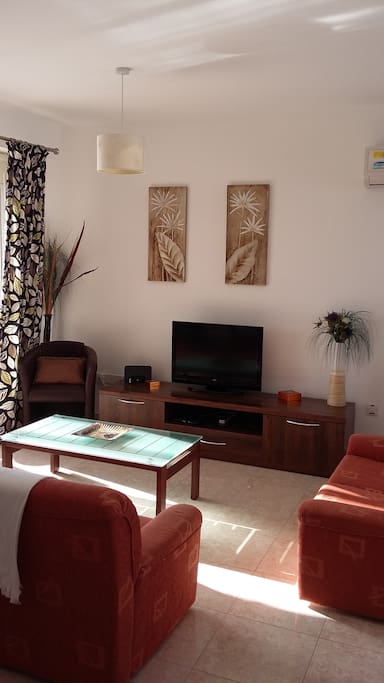 The living room from the kitchen.