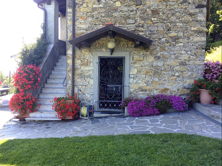 Outside the house
