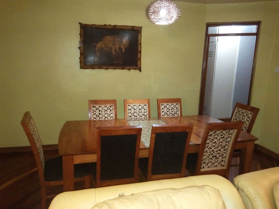The dinning area