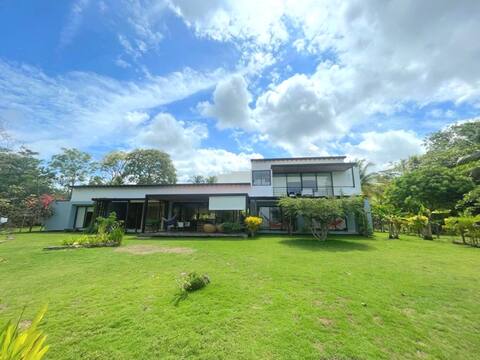 Modern beachfront house