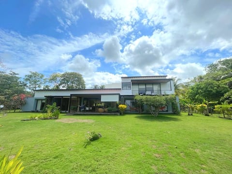 Modern beachfront house