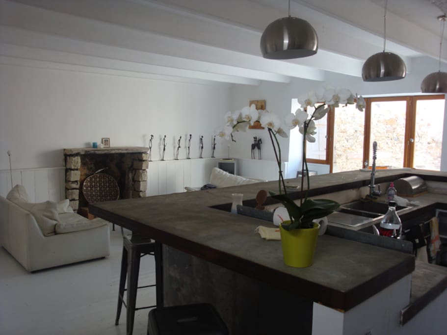 Vue sur le living-room