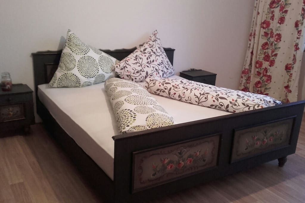Steiermark style bed in the bedroom with very comfortable delux matresses