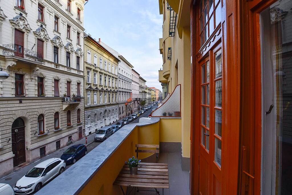 View of Eötvös street from balcony