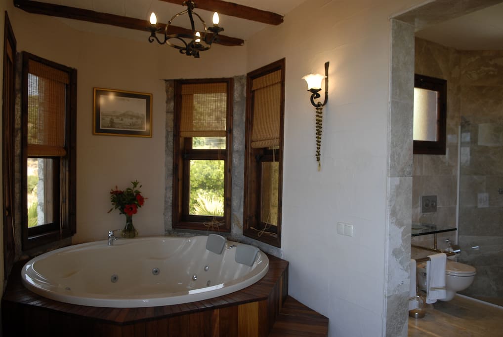 Double size Jacuzzi in each room