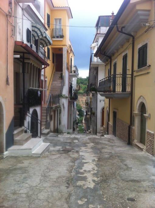 view of the bottom of the street